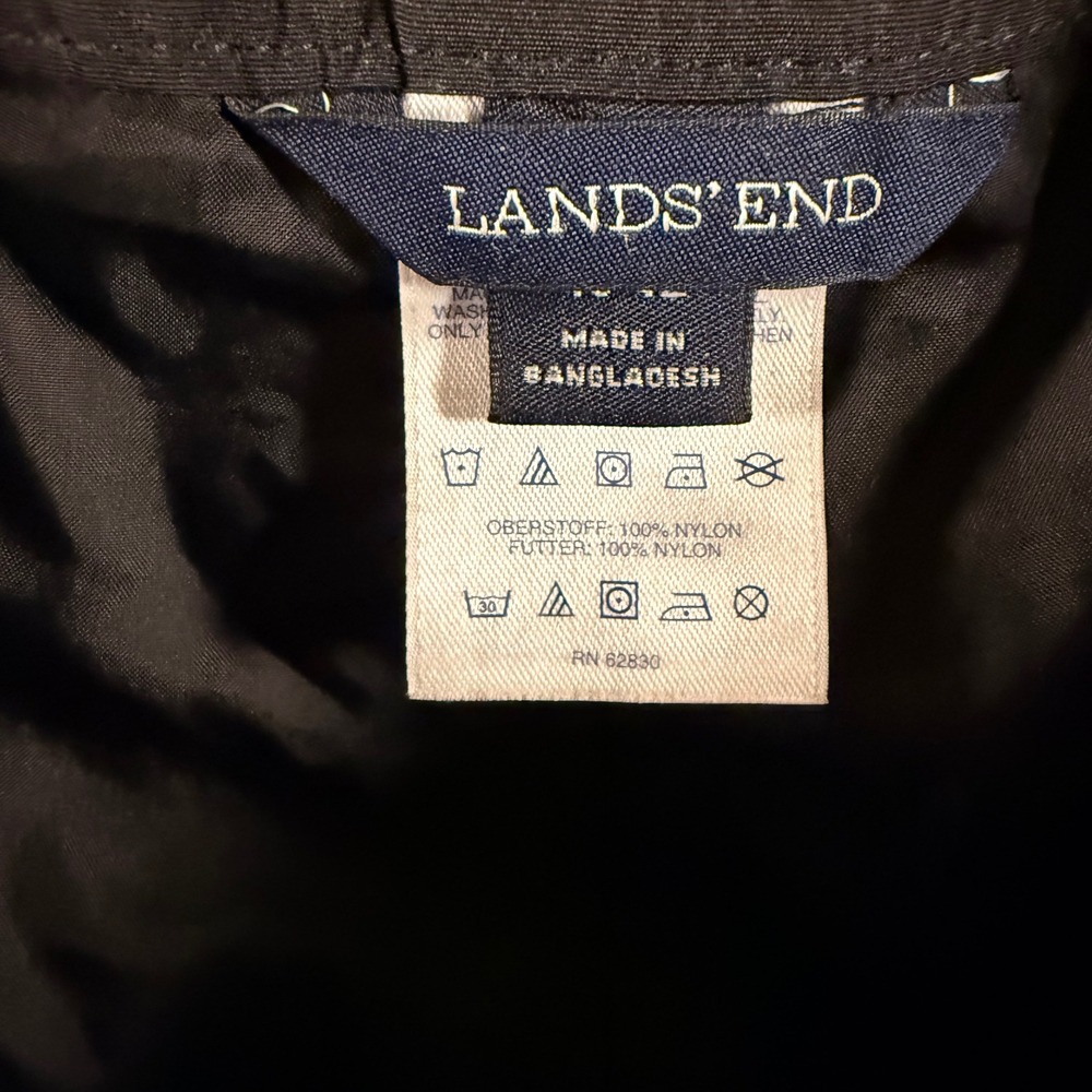 Lands End Mens XL/T Snow Rain Pants Black Nylon 40-42 Waist Outdoor Winter - Picture 4 of 9